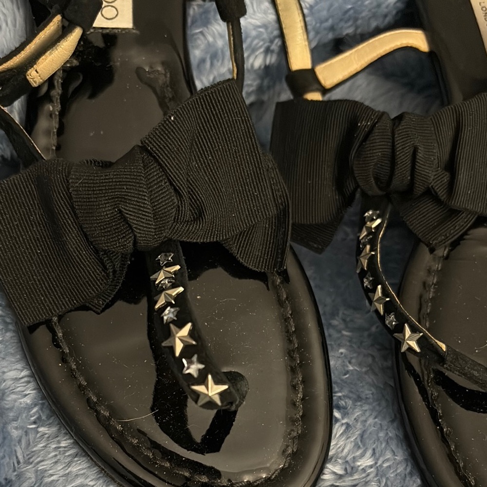 Jimmy Choo Black Sandals with Intricate Straps - Picture 3 of 10
